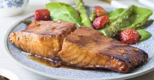Salmón al grill con panache de verduras