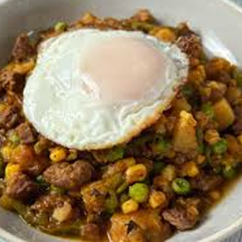 Charquicán con Huevo